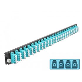   Delock 19  kötő doboz első panele 24 porttal LC Quad vízkék (DL-43372)