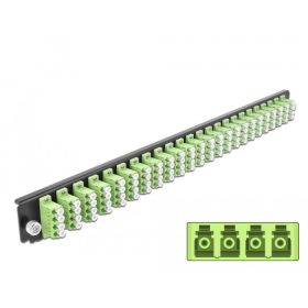   Delock 19  kötő doboz első panele 24 porttal LC Quad citromzöld (DL-43374)