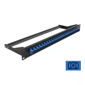   Delock 19  száloptikás csatlakozó panel 24 portos SC Simplex kék (DL-43380)