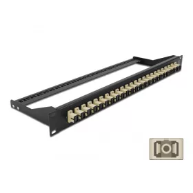   Delock 19  száloptikás csatlakozó panel 24 portos SC Simplex bézs (DL-43382)