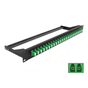   Delock 19  száloptikás csatlakozó panel 24 portos LC Duplex zöld (DL-43387)