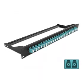   Delock 19  száloptikás csatlakozó panel 24 portos LC Duplex vízkék (DL-43389)