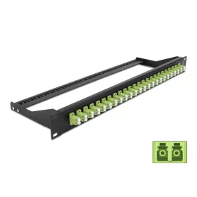   Delock 19  száloptikás csatlakozó panel 24 portos LC Duplex citromzöld (DL-43391)
