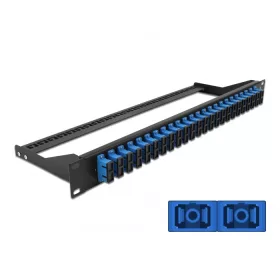  Delock 19  száloptikás csatlakozó panel 24 portos SC Duplex kék (DL-43392)