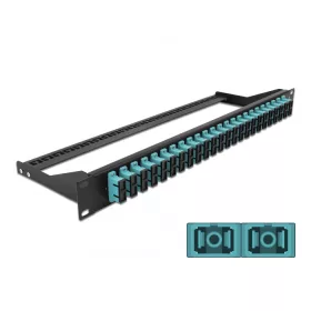   Delock 19  száloptikás csatlakozó panel 24 portos SC Duplex vízkék (DL-43395)