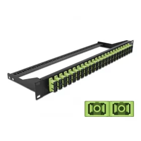   Delock 19  száloptikás csatlakozó panel 24 portos SC Duplex citromzöld (DL-43397)