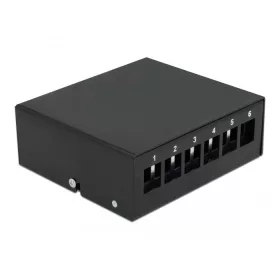 Delock Fekete 6 portos Keystone próbapanel (DL-43411)