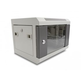   Delock 10  hálózati szekrény üvegajtóval 4U szürke (DL-43416)