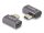 Delock USB Adapter 40 Gbps USB Type-C PD 3.0 100 W csatlakozódugóval - csatlakozóhüvellyel, ívelt bal / jobb 8K 60 Hz fém