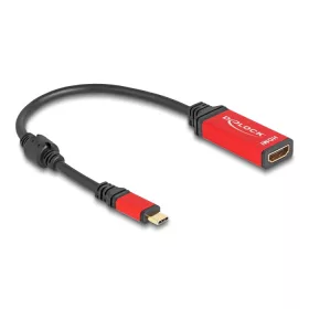   Delock USB Type-C  - HDMI adapter (DP Alt Mode) 8K 60 Hz-hez HDR funkcióval piros (DL-60053)