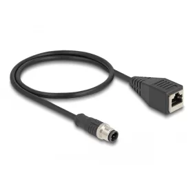   Delock M12 adapter kábel D-kódolt 4 tűs apa - RJ45 anya 50 cm (DL-60067)