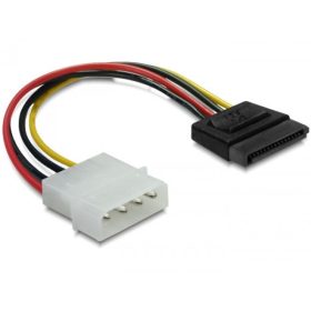   Delock 15 tűs SATA HDD (egyenes)   4 tűs apa (Molex) hálózati kábel, 12 cm (DL-60100)