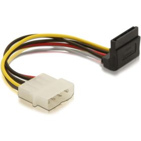   Delock 15 tűs SATA HDD (derékszögű) - 4 tűs apa (Molex) hálózati kábel, 11,8cm/15 cm (DL-60104)