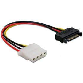   Delock 15 tűs SATA (apa) - 4 tűs Molex (anya) 12 cm-es hálózati adapter (DL-60115)
