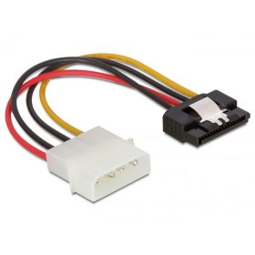   Delock SATA HDD (apa, fém kapoccsal)   4 tűs Molex (apa, egyenes) hálózati kábel (DL-60120)