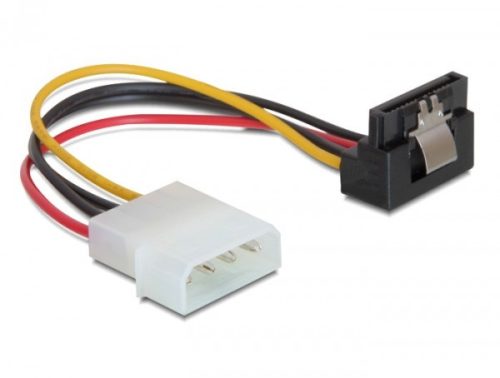Delock SATA HDD (fém kapoccsal, derékszögű)   4 tűs Molex (apa) hálózati kábel