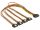 Delock 15 pin-es SATA kábel > 15 pin-es SATA tápcsatlakozó kimeneti 4 x egyenes 50 cm (DL-60158)
