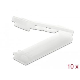   Delock Természetes színű, öntapadós, lapos kábeltartó 10 db (DL-60180)