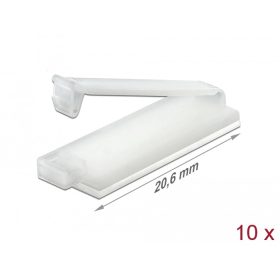   Delock Természetes színű öntapadós kábeltartó zárócsattal 10 db (DL-60181)