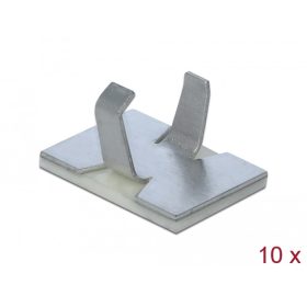   Delock Öntapadós kábelcsipesz, alumínium 10 db (DL-60183)