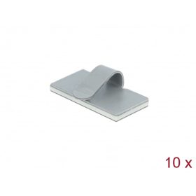   Delock Öntapadós kábelcsipesz, rozsdamentes acél 10 db (DL-60184)