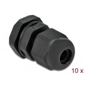 Delock PG7 tömszelence 10 db. fekete (DL-60192)