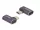 Delock USB Adapter 40 Gbps USB Type-C  PD 3.1 240 W csatlakozódugóval - csatlakozóhüvellyel, ívelt bal / jobb 8K 60 Hz fém (DL-60287)