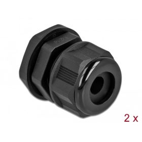   Delock Kábel tömszelence PG16 kerek kábelekhez 2 db. Fekete (DL-60365)
