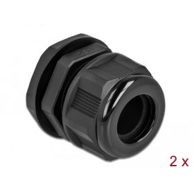   Delock Kábel tömszelence PG21 kerek kábelekhez 2 db. Fekete (DL-60367)