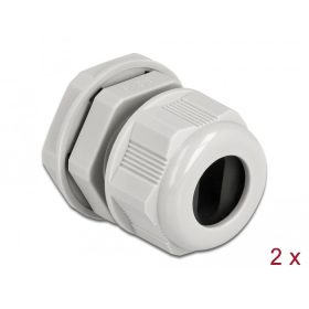   Delock Kábel tömszelence PG16 két kábelbemenettel 2 db. Szürke (DL-60386)