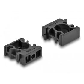   Delock Kábel borító tartó záróklippel 13 mm 8 db. fekete (DL-60482)