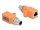 Delock M12 A-kódolt adapter 8 tűs apa - RJ45 anya Cat.5e beszerelő mélyedéssel egyenes, narancssárga színű