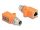 Delock M12 A-kódolt adapter 8 tűs anya - RJ45 anya Cat.5e beszerelő mélyedéssel, egyenes, narancssárga színű