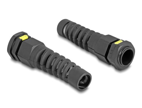Delock M20 kábel tömlőszelence IP68 ventillációval és feszültségmentesítéssel, valamint IP68 por és vízhatlan fekete 2 db.