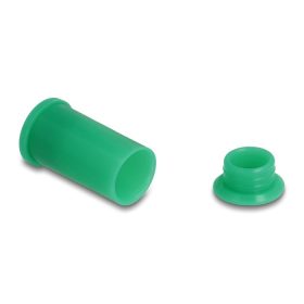   Delock DL4 portakaró apa és anya csatlakozókhoz, szilikon, 2-részes, zöld 10 db.-os szett (DL-60673)