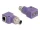 Delock M12 D-kódolt adapter 4 tűs apa - RJ45 anya Cat.5e beszerelő mélyedéssel, 90 -ban hajlított, ibolya színű (DL-60679)