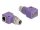 Delock M12 D-kódolt adapter 4 tűs anya - RJ45 anya Cat.5e beszerelő mélyedéssel, 90 -ban hajlított, ibolya színű