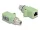Delock M12 X-kódolt adapter 8 tűs apa - RJ45 anya Cat.5e beszerelő mélyedéssel egyenes, zöld színű (DL-60681)