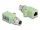 Delock M12 X-kódolt adapter 8 tűs anya - RJ45 anya Cat.5e beszerelő mélyedéssel, egyenes, zöld színű (DL-60682)