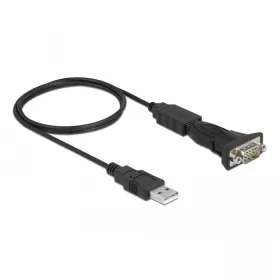   Delock Adapter A-típusú USB 2.0 - 1 x soros RS-232 D-Sub 9 tűs apa anyacsavarokkal (DL-61506)