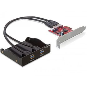   Delock USB 3.0 előlapi panel (2 porttal), PCI Express csatlakozással (DL-61775)