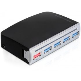   Delock 4 portos USB 3.0 Hub, 1 portos USB táp belső / külső (DL-61898)