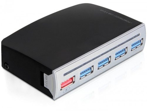 Delock 4 portos USB 3.0 Hub, 1 portos USB táp belső / külső