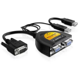 Delock 2 portos VGA adat elosztó (DL-61968)