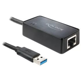   Delock adapter USB 3.0 > Gigabit LAN 10/100/1000 Mb/s, telepítő CD-vel,fekete (DL-62121)