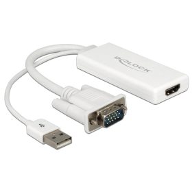 Delock VGA HDMI adapter audió funkcióval (DL-62460)