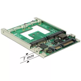   Delock 2.5'  méretű 22 tűs SATA-átalakító > mSATA RAID támogatással (DL-62545)