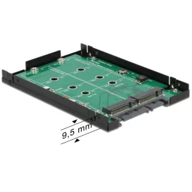   Delock 2.5"-s átalakító SATA 22 pol. - 2x M.2 NGFF csatlakozókkal, RAID támogatással (DL-62590)