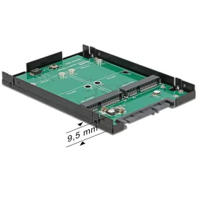   Delock 22 pol. SATA > 2db mSATA 2.5"-s átalakító, RAID funkcióval (DL-62594)