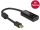 Delock Adapter mini Displayport 1.2-dugós csatlakozó > HDMI-csatlakozóhüvely 4K passzív,20cm, fekete